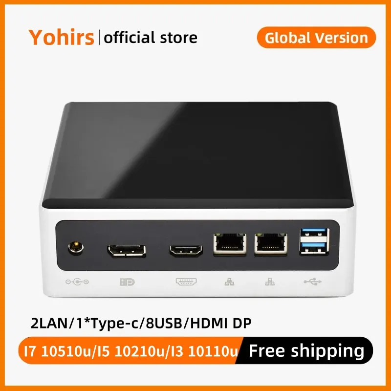 10Th Gen Nuc Mini Pc Intel Core I7 10710U 10510U I5 10210U Windows10 Linux Hdmi2.0 Dp Sd Card Potente Computer Desktop Da Gioco