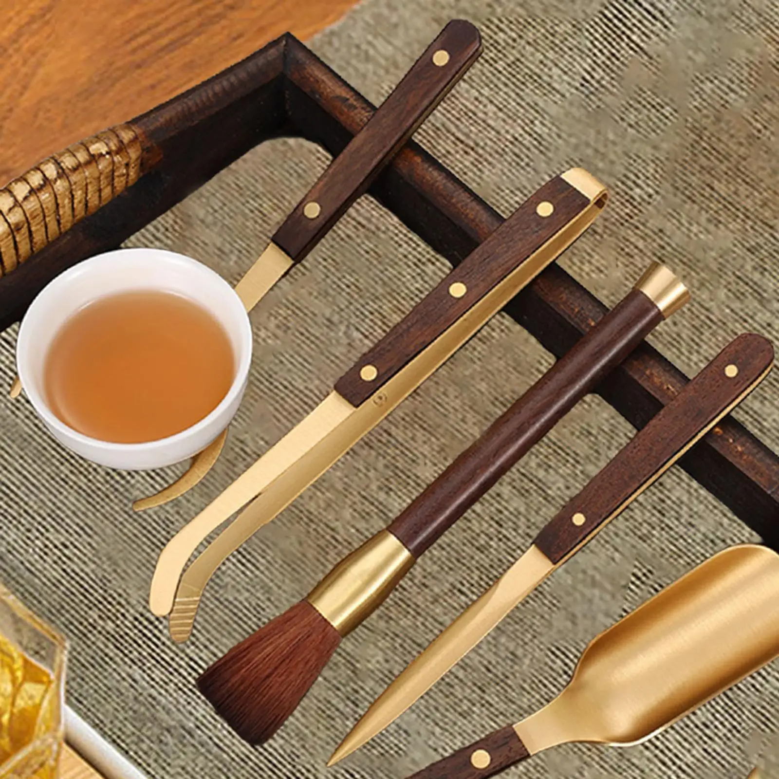  Tea Tool Tea Scoop Tea Clip Traditional Matcha Tools Six Gentlemen Set for Friends Home Picnic Gifting Holiday Gifts