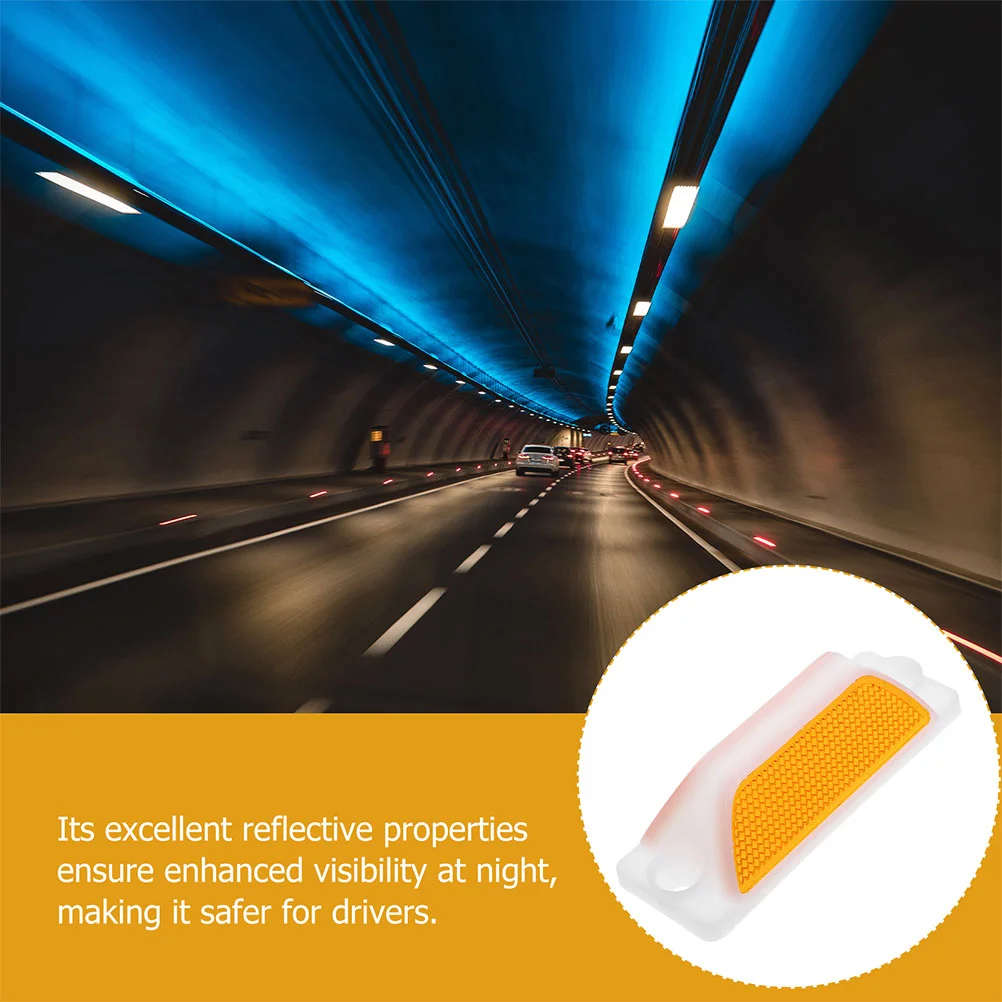 Rectangular Reflective Delineators Driveway Markers Road Reflector Pavement Marker Traffic Light Highway Sign Roadway 4 Pcs
