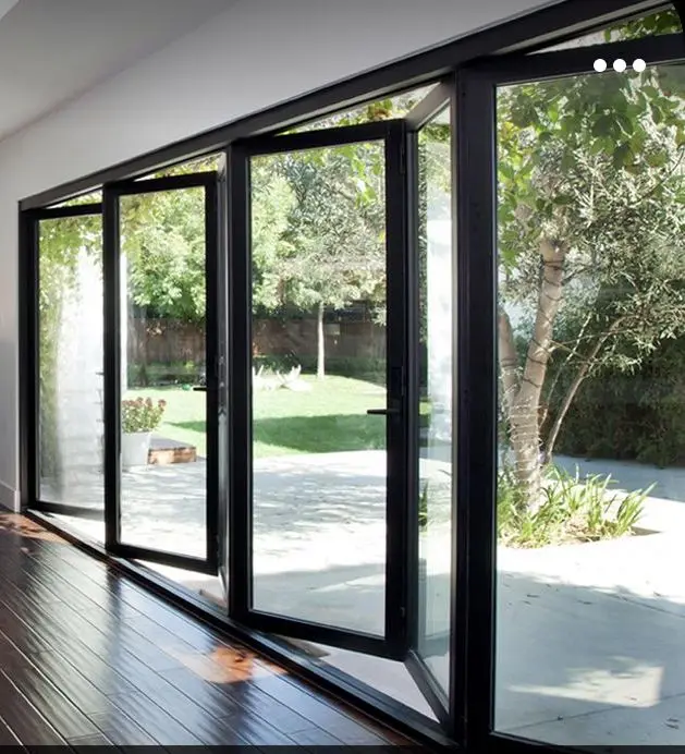 DN Folding Door Double Glazing Aluminium Bifold Door for House