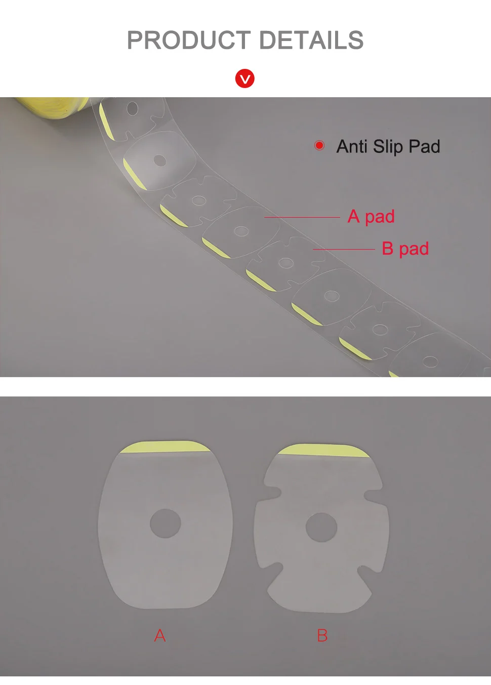 1000pcs Optical Transparent AB Double Side Lens Protection Anti Slip Pad Convex Concave Sticker Edge Lens Blocking Accessory