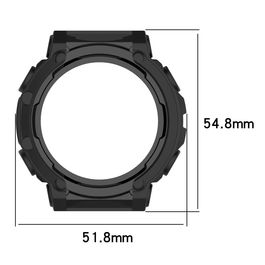 Suitable for Huami Amazfit T-Rex 2 soft silicone TPU protective sleeve frame watch screen protector case apple watch screen protector case watch case watch protective case watch cover watch protective cover tpu protective case bumper protective case