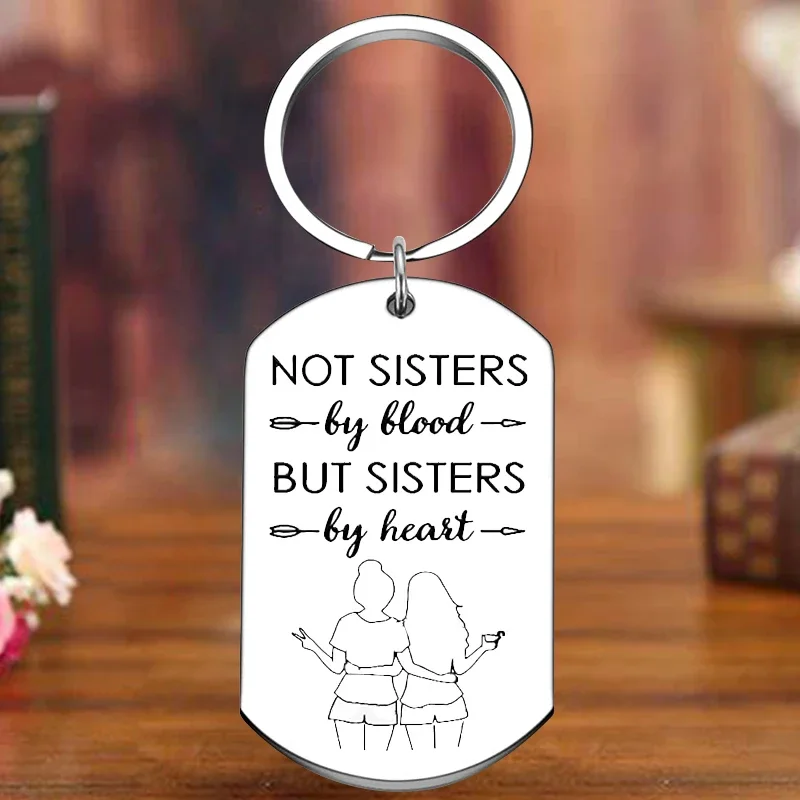 

Metal Sister Sweet 16 Birthday Keychain Women Adults Girls Christmas Gifts Key Chain Pendant Female Bestie Friendship Gifts