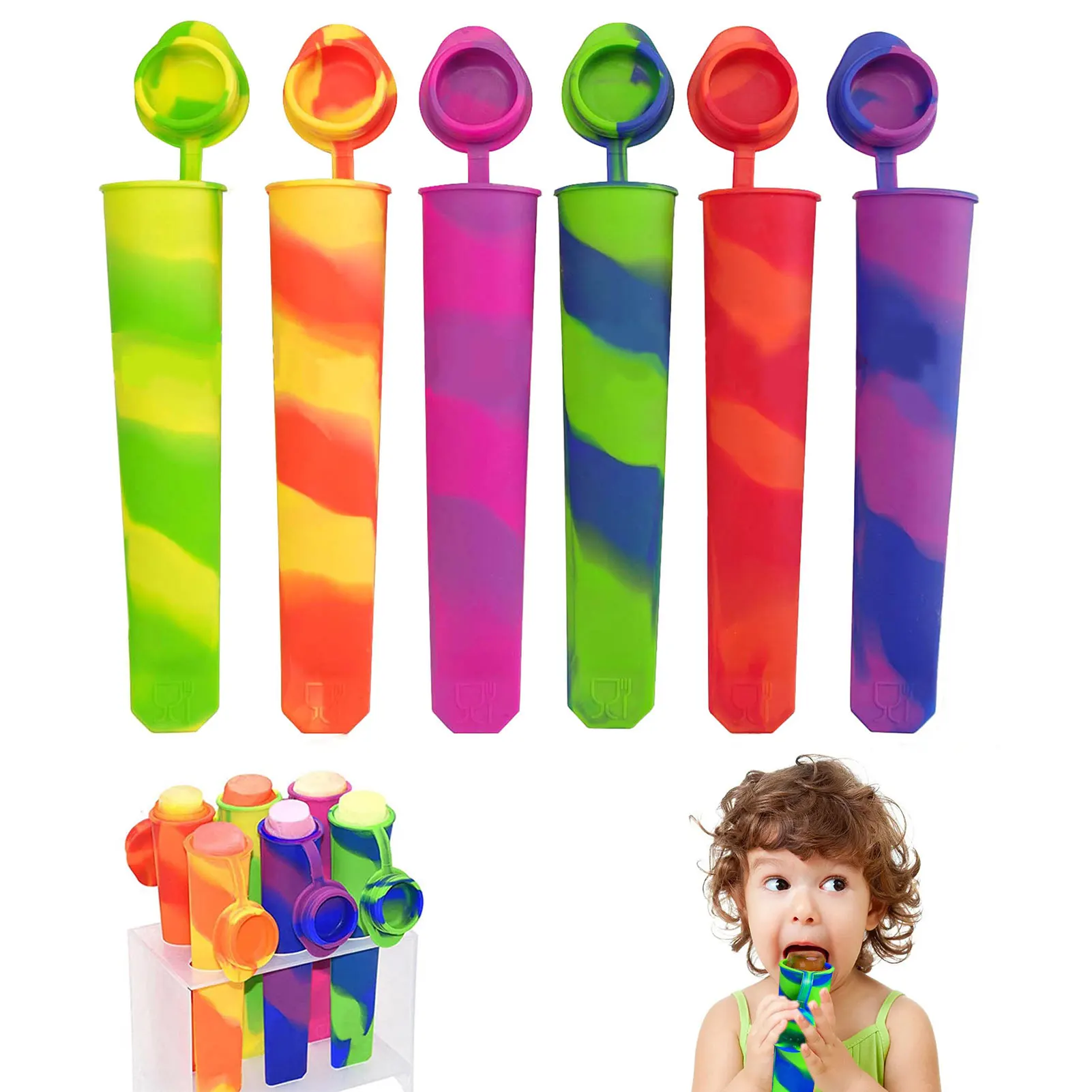 Ice Sicles Molds Teething Sicle Mould For Baby 6 Pack DIY Frozen Maker