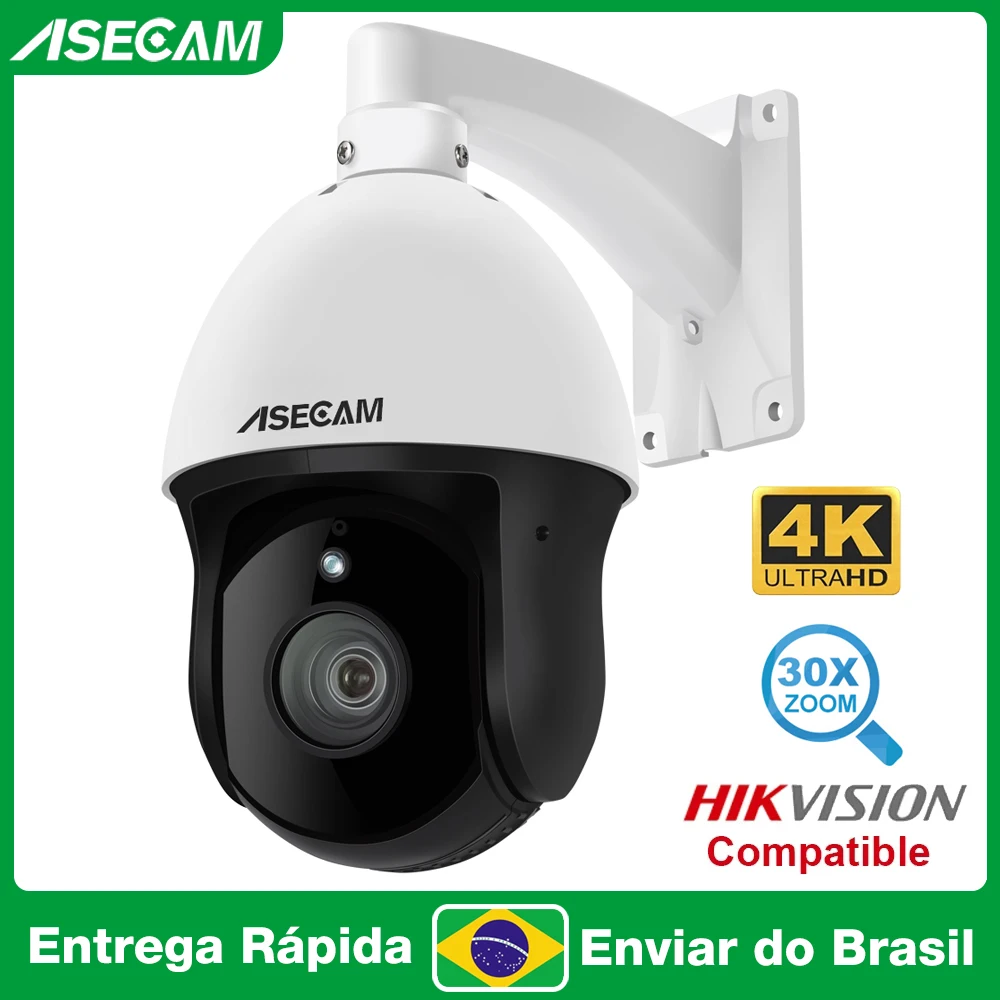 Imagem do produto 8MP 4K PTZ Camera de Segurança 30x Zoom óptico Onvif h.265 POE áudio Sony IMX415 Detecção de Veículos Rastreamento humano Externa 360 Câmera IP Vigilância  na loja AliExpress