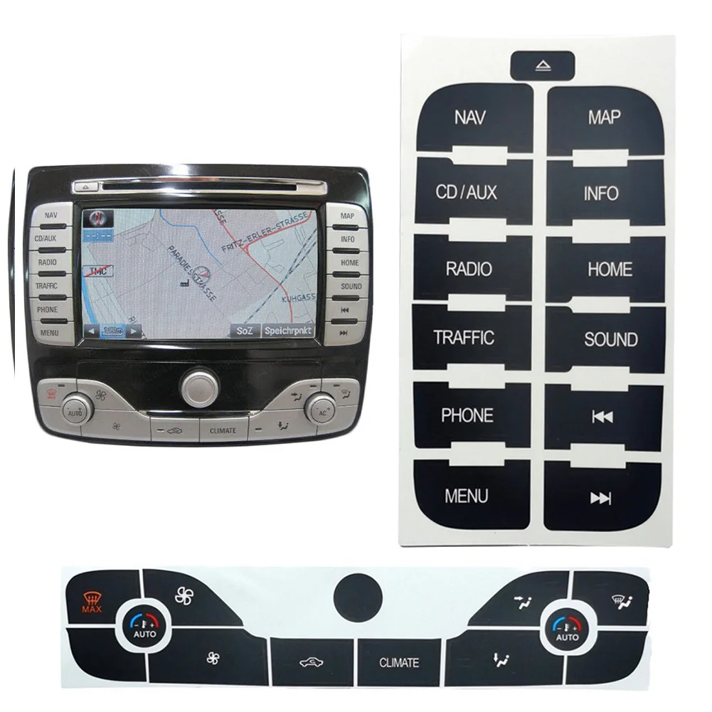 

Car-Air Condition AC Climate Control Button Repair Sticker Repair The Buttons Radio AC Repair Sticker For FORD For S-Max 2011