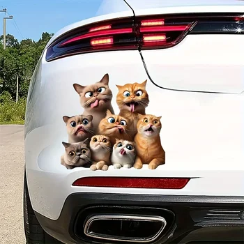Cute Cat Cartoon Car Sticker 1