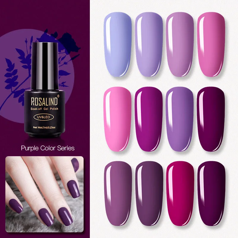 Color Gel Nail Art Purple Varnishes Nail Polish Glue 7ml Purple Design