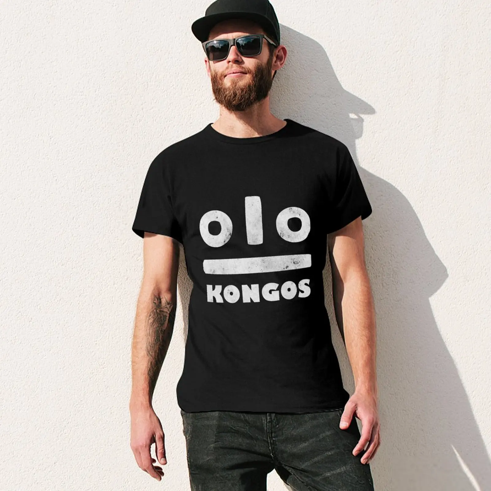 Фото Футболка KONGOS, одежда в эстетике, блузка, мужские футболки оверсайз с графическим принтом, хип-хоп №3