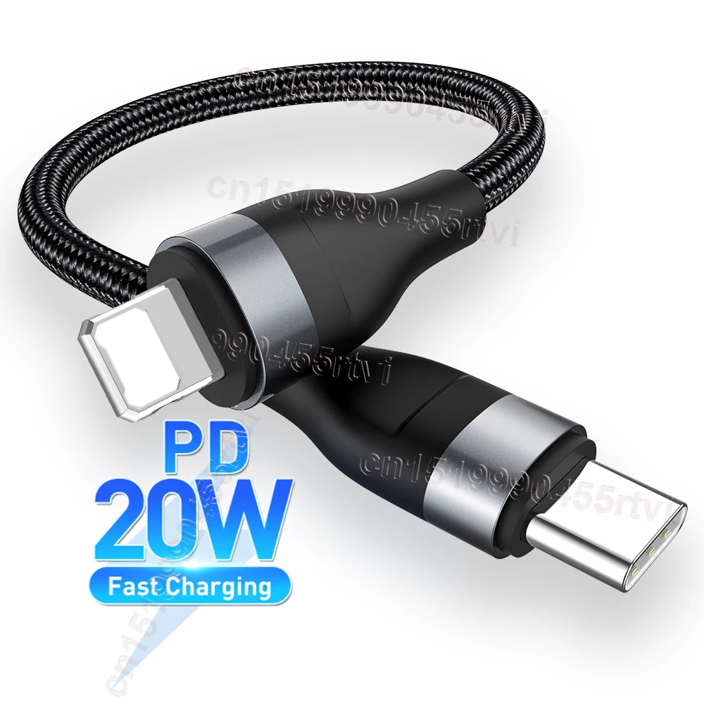 

25cm Ultra Short USB Type C PD20W Cable for iPhone 14 13 12 Pro X 8 USB C Cable for iPhone Fast Charging Cable Type C Wire Cord
