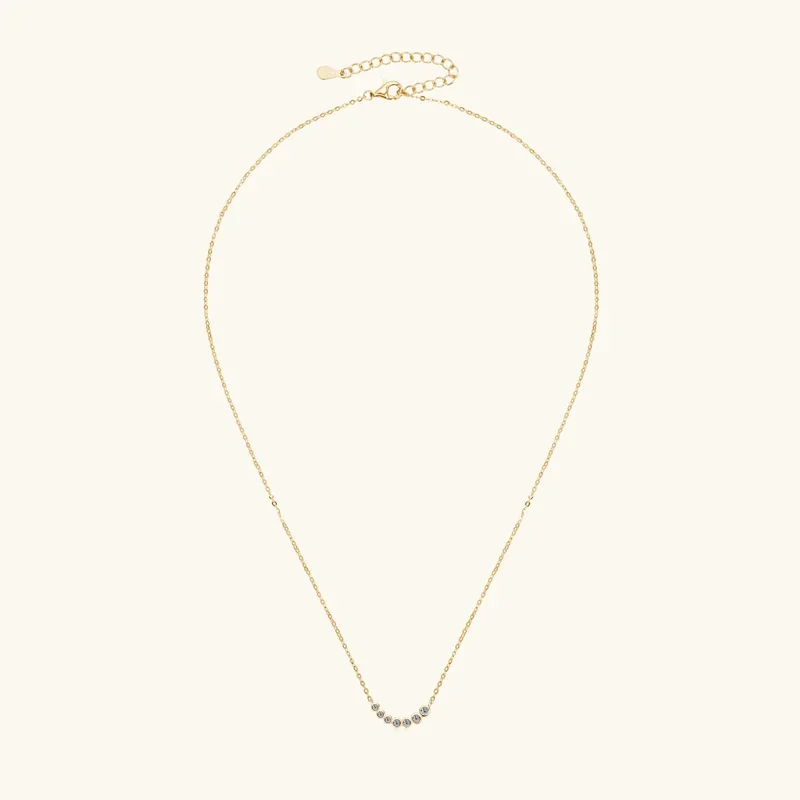 Collares Mujer 925 Sterling Silver Clavicle Necklace For Women Exquisited 7 Stones Moissanite Pendant Necklaces Jewelry 3