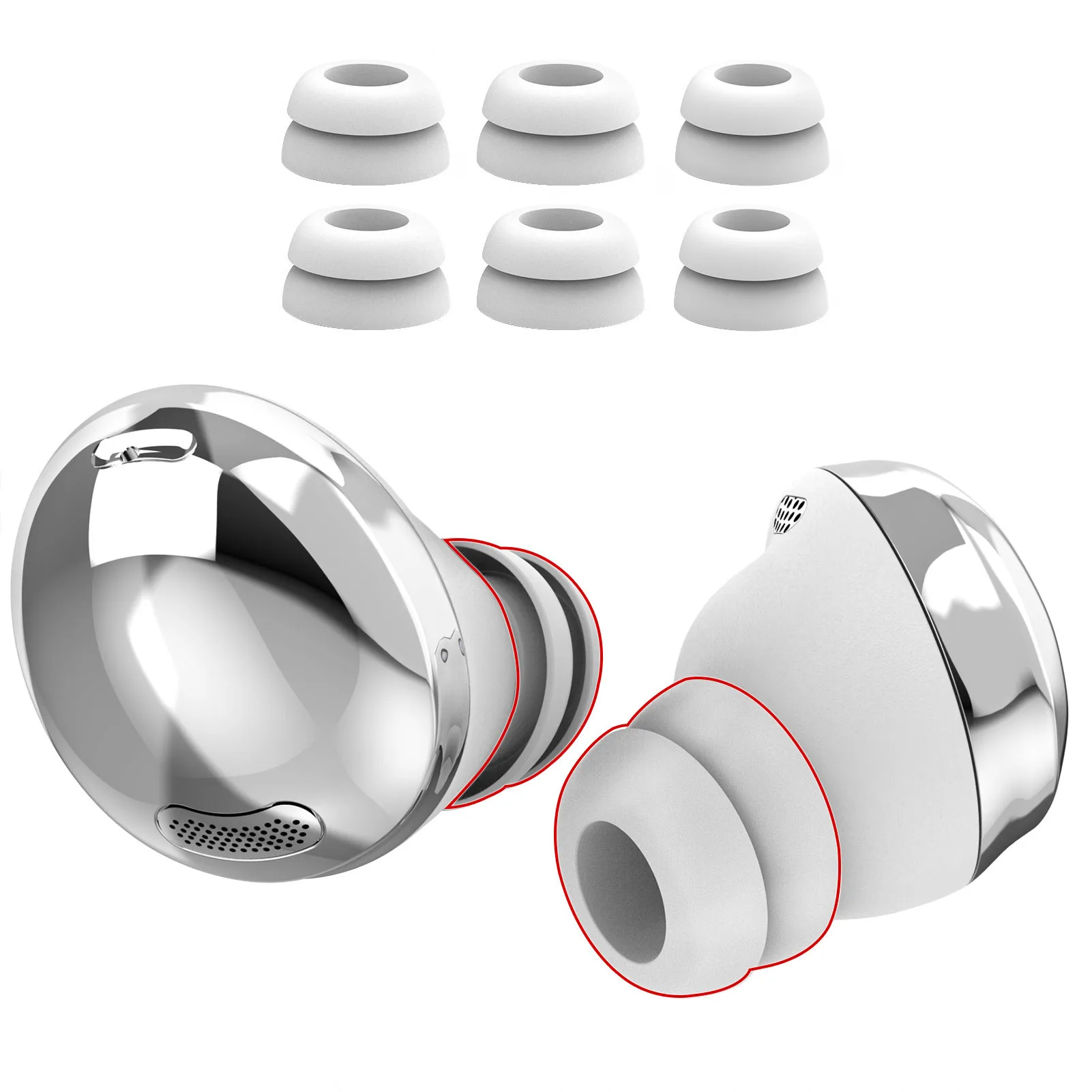 Silicone Replacement Ear Buds For Galaxy Buds Pro 3 Pairs Ear Tips Noise Isolate Without Hurting