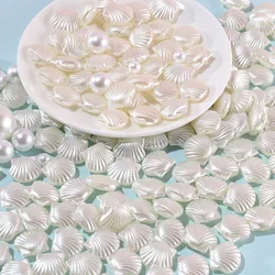 Colorful Beige ABS Imitation Pearl Beads - Beige (16x14x7mm 30pcs)