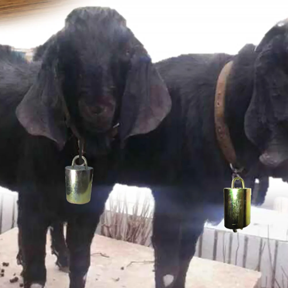 4 Pcs Galvanized Cow Bell Cowbell Tin Bells Farm Animal Long Distance Loud Livestock Anti Lost Pendant