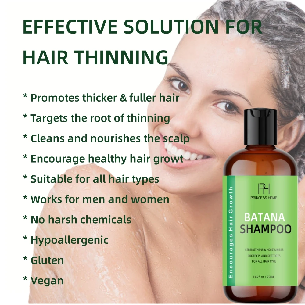 Sulfate Free Hair Loss Shampoo and Conditioner Raw Batana Oil Hair Growth Unrefined Promotes thickness Men & Women
