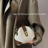 Nouveau Sac à bandoulière Vintage de luxe en cuir boucle en métal sac de messager classique décontracté ​   Sac à bandoulière pour femme 6
