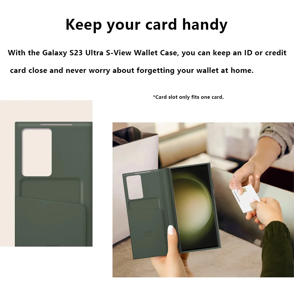 Premium S-View Leather Wallet Case – High-Quality Protective Cover