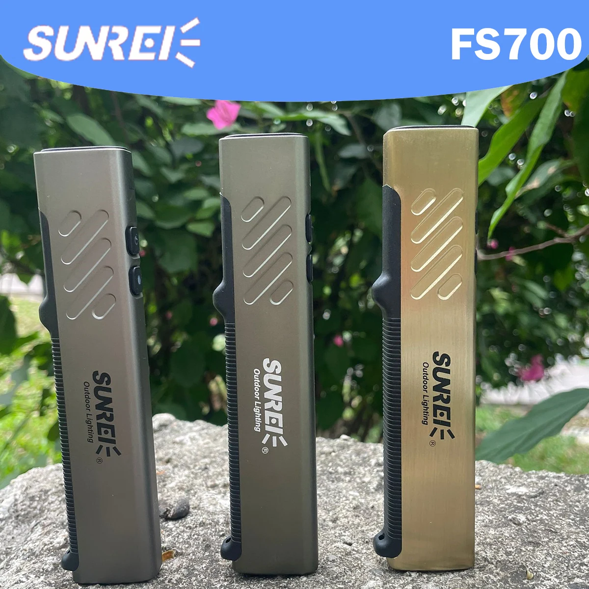 

Sunree FS700 Flat Flashlight 1000 Lumens Dual Light Source EDC Lights Built-in lithium-ion battery For Outdoors Emergency Work