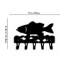 Crochet 1pc Bass Fish Key Rack Hanger, Iron Wall Stickers Wall-mounted, Hooks, Key Holder, Key Hanger, Towel Rack, Coat Rack 3