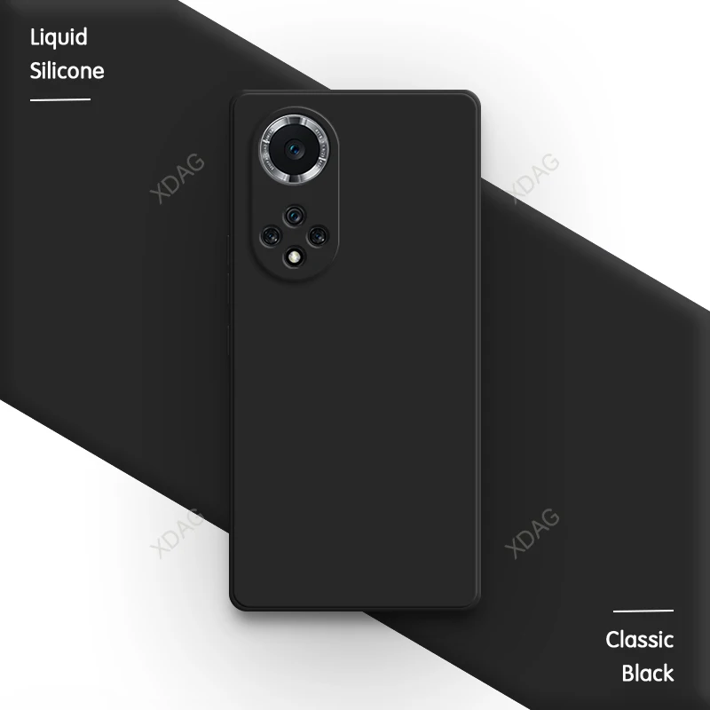 Luxurious Shockproof Liquid Silicone Phone Case - Pure Color Back Cover