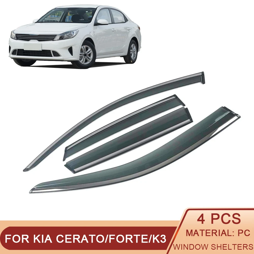 For KIA K3 Forte Cerato 2008 2022 Car Window Sun Rain Shade Visors