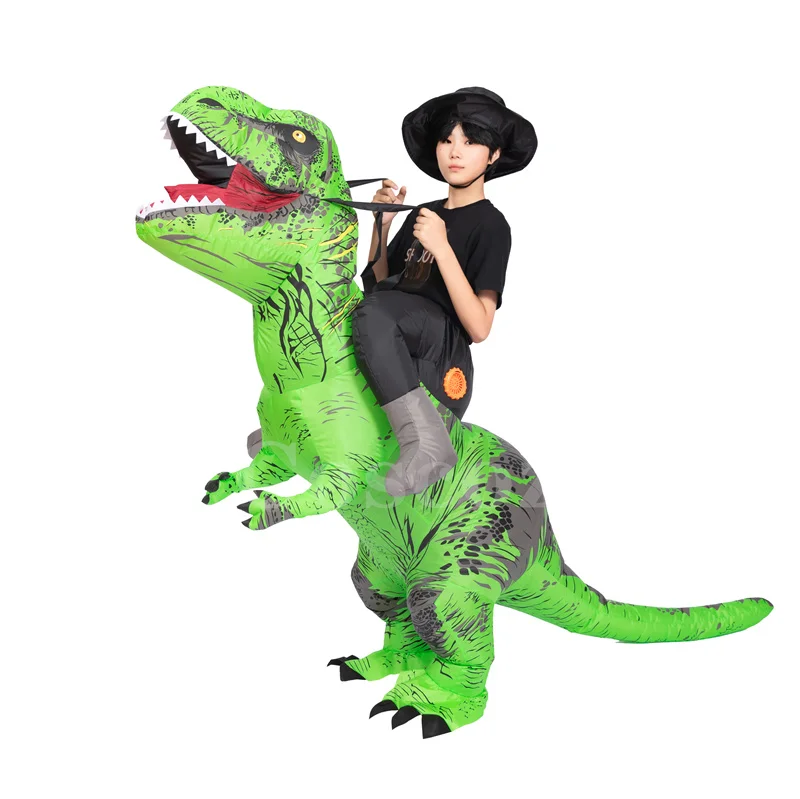 Dinosaur Inflatable suit Adult Ride on Dino Costumes Cosplay Fancy Dress Riding T-Rex Blow Up Outfit Performance Carnival Props
