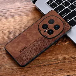 Ultrathin Cube Pattern Leather Shockproof Case for Honor Magic8 (Brown)
