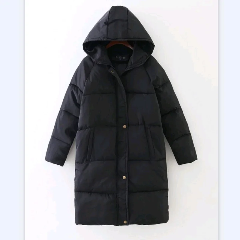 

Новинка 2023, зимняя стеганая куртка, Женская Толстая Свободная куртка средней длины, куртка оверсайз, Женская куртка с капюшоном и воротником