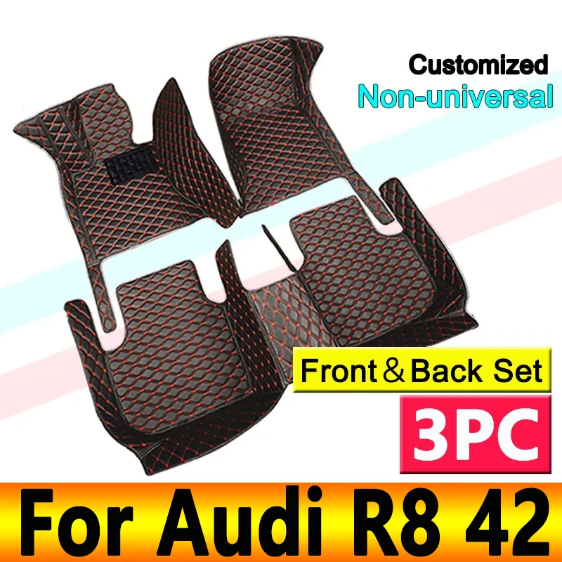 

Car Mats For Audi R8 42 MK1 2006~2015 Auto Floor Mat Luxury Leather Waterproof Rug Anti Dirt Pad Set Car Interior Accessories