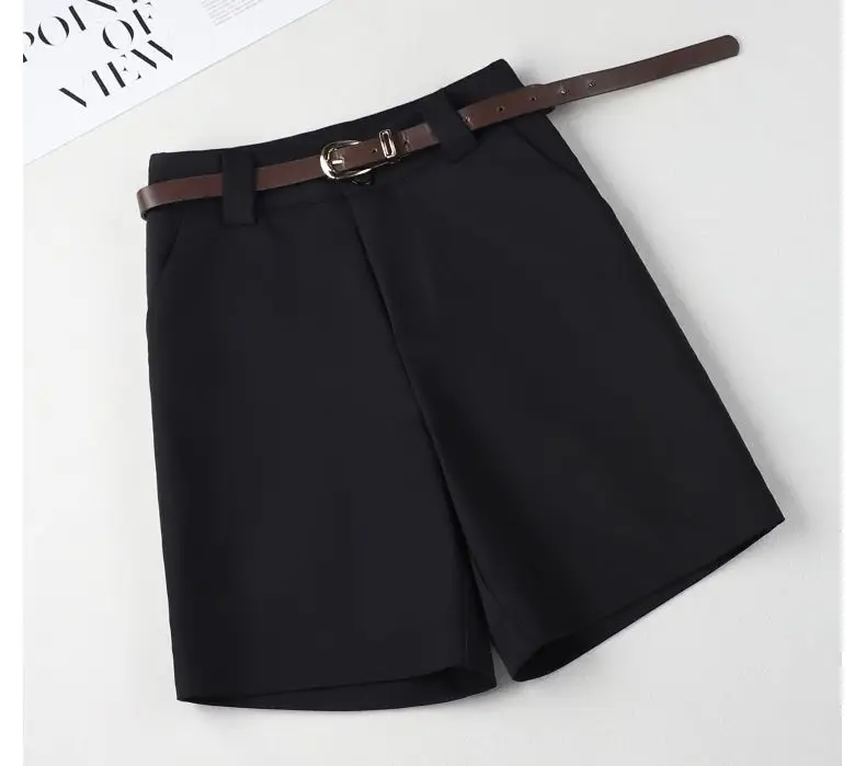 2025 New Summer Women Thin Solid Color Short Pants Female High Waist Wide-leg Shorts Ladies Fashion Loose Casual Shorts X598