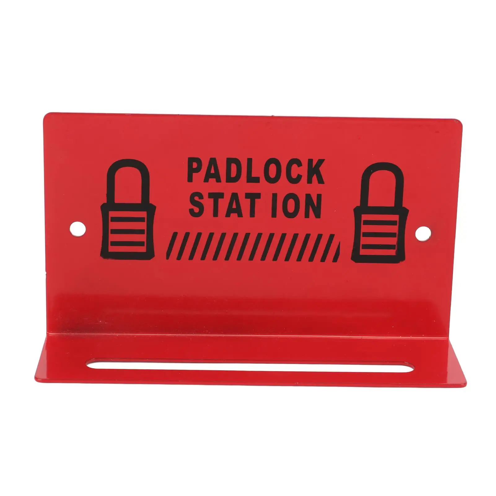 Wall-Mounted Safety Padlock Rack for 5 -8 Locks-Durable Alloy Steel Management Station in Red