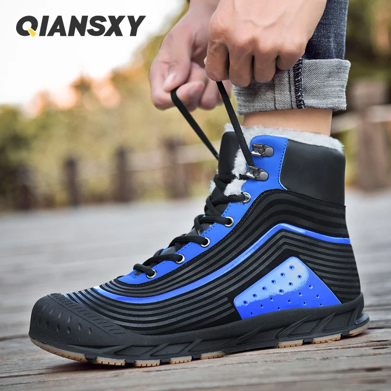 Stivali da trekking da uomo imbottiti invernali da uomo stivaletti in  feltro da uomo scarpe Casual vulcanizzate moda per uomo scarpe marca  originale inverno| | - AliExpress
