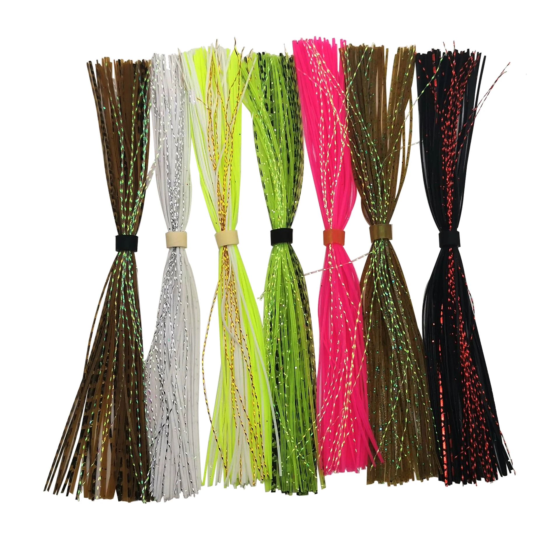 5 Bundles/lot Bsilicone Skirt Rubber Skirt Fishing Lure Fishing