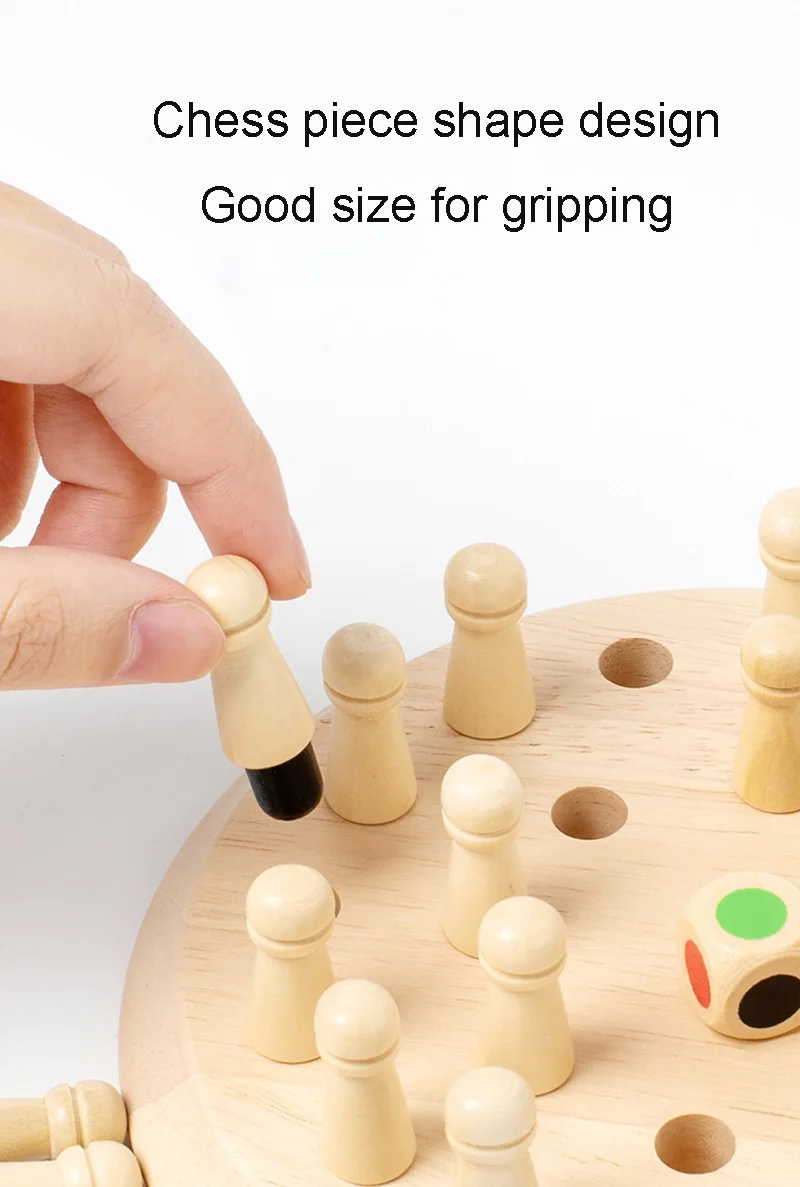 Children's Wooden Multifunctional Memory Chess Exercise Children's Color Memory Cognitive Table Games Chess Educational Toys 4