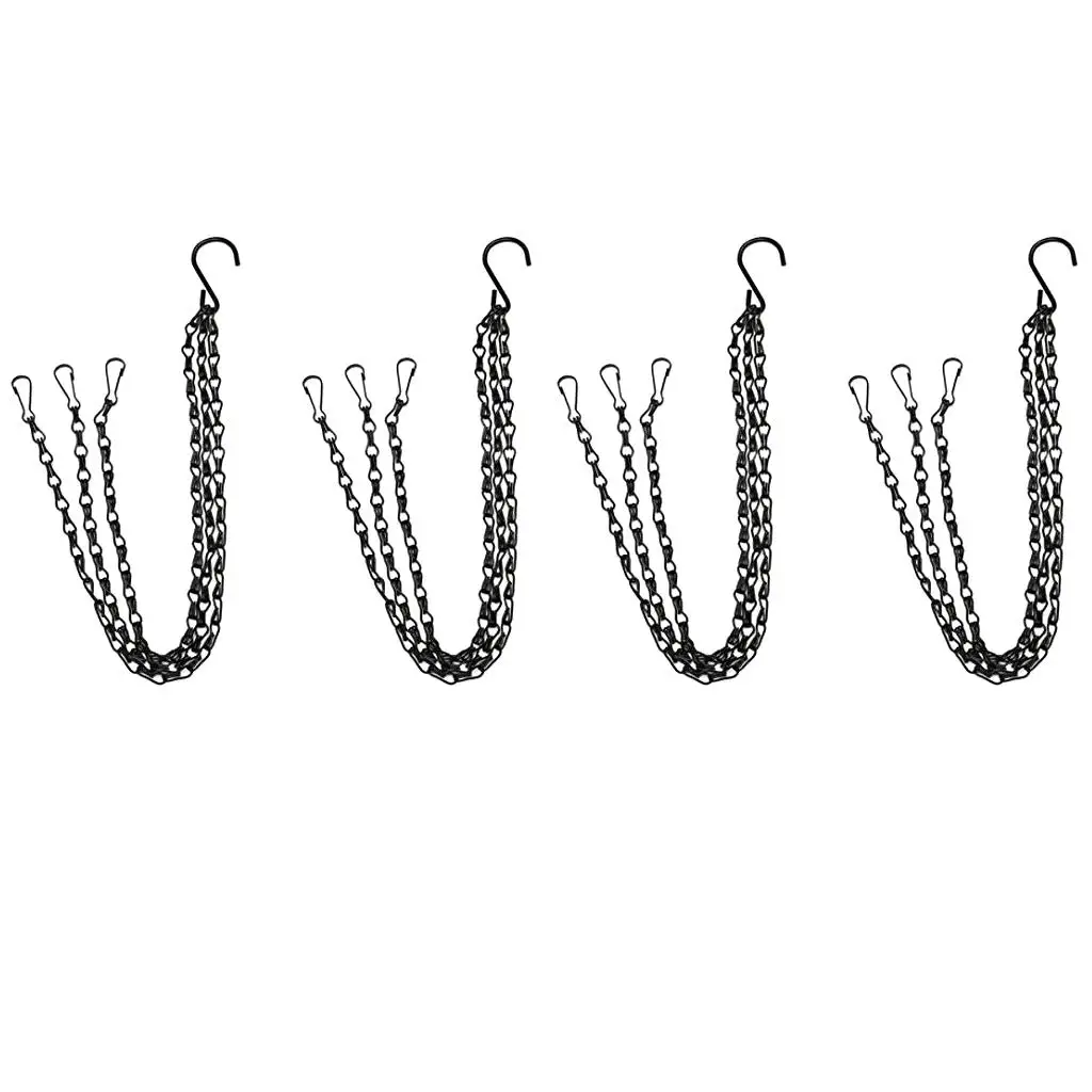 Heavy Duty Hanging Flower Basket Planter Pot Replacement Chain Hanger Hooks