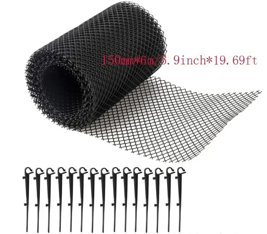 15cm&times;6m Anti-Falling Net Mesh Strainer Filter Garden Bird Net Fence Gutter Guard From Leaves, Twigs, Branches Plastic Mesh