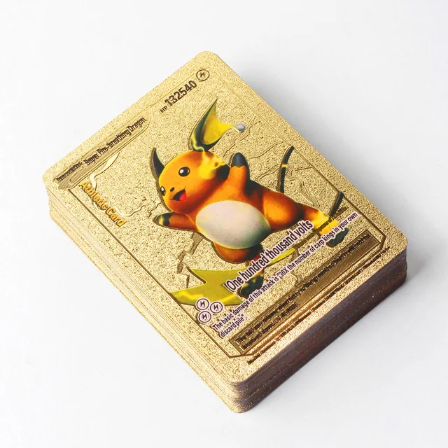 Gold Pokemon Cards Rare, Gold Pokemon Pikachu Card