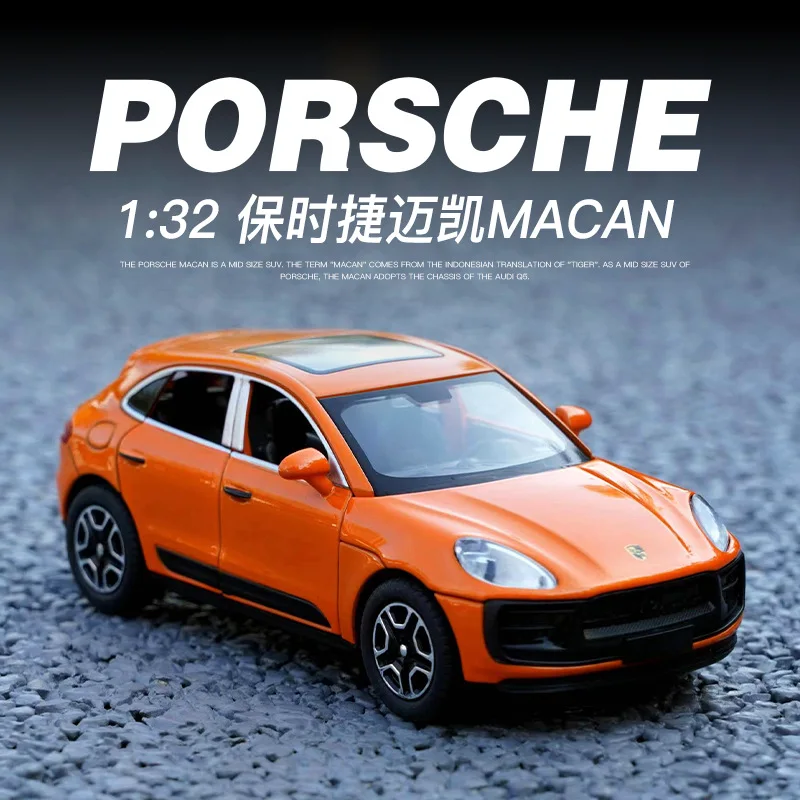 

1:32 модель автомобиля Porsche Macan SUV из сплава, литая Игрушечная модель автомобиля из металла, модель автомобиля со звуком, коллекция детских подарков A876