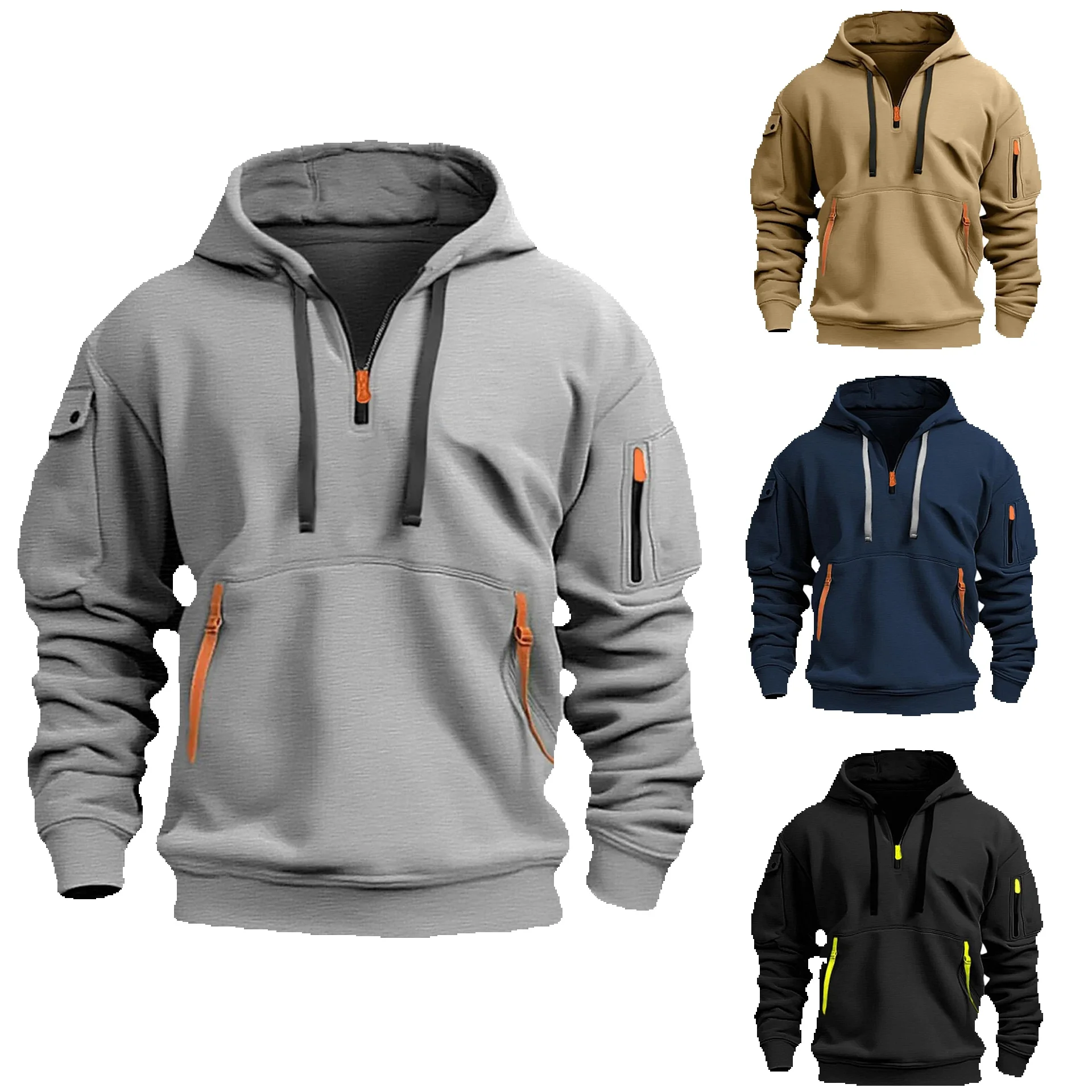 2024high quality Cotton Dropped Shoulder Hooded Men's Women's Plus Size Loose Pullover Fashion Sweatshirt_voghion.com