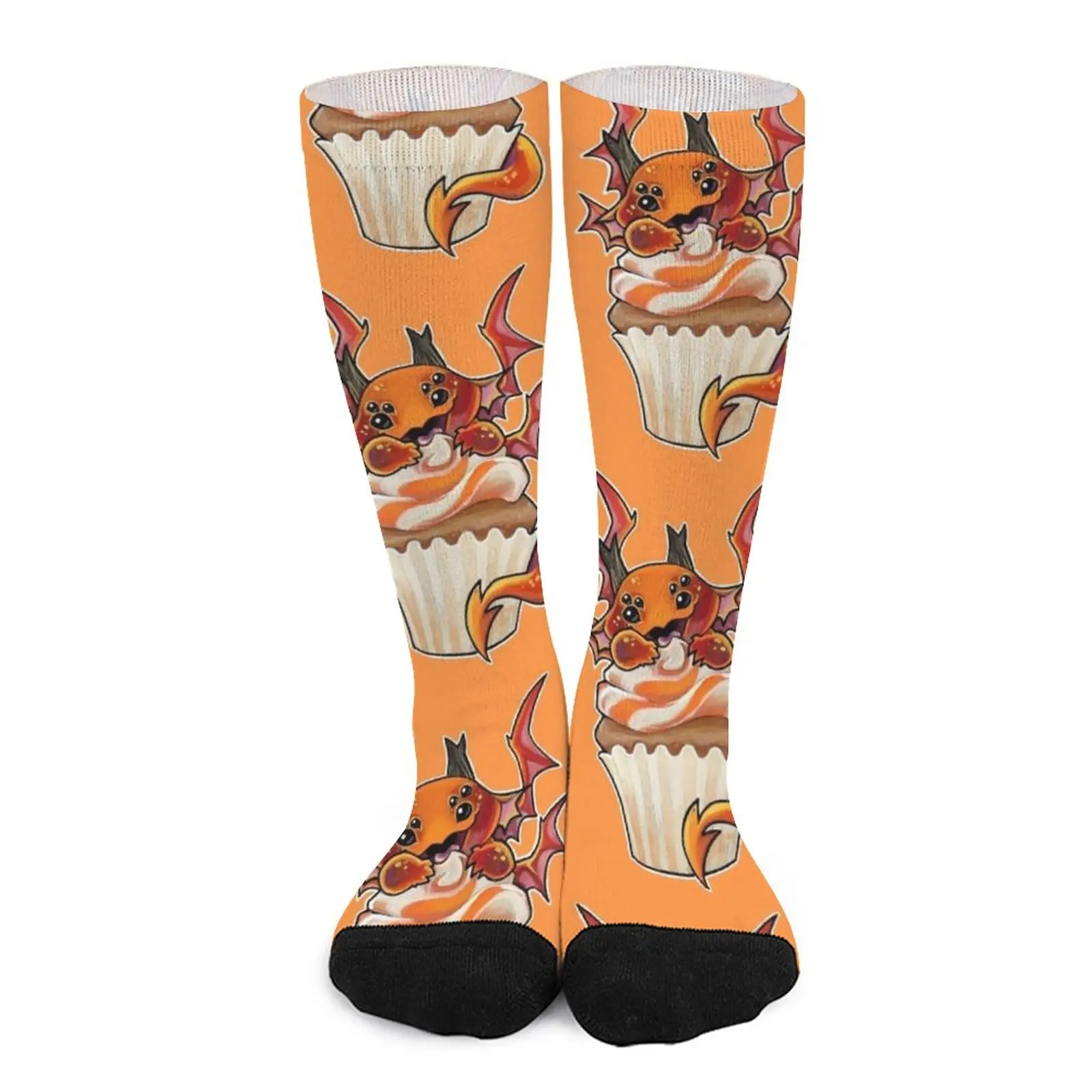 Orange cream cupcake dragon Socks winter socks Men's winter socks essential