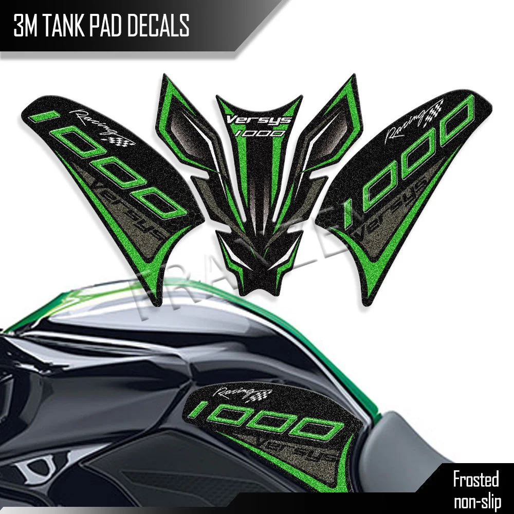 Per Kawasaki Versys 1000 Versys1000 Antiscivolo Moto Serbatoio Carburante Pad Adesivi Copertura Tappo Gas Proteggere 3M Decalcomanie Kit Accessori