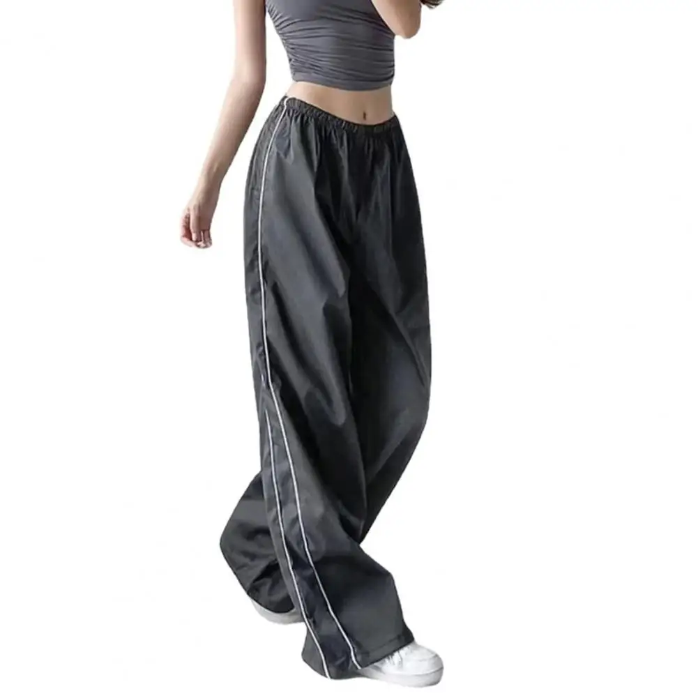 

Cool Women Trousers Soft Lady Summer Pants Solid Color High Waist Women Trousers Daily Wear