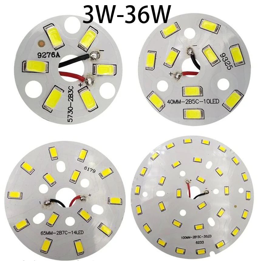 

7W 9W 21-24V 27-31V 5730 300mA 10mm Bore ID 48mm 65mm 85mm 100mm OD Warm Yellow White SMD LED Light Base Bulb Lamp Bead Emitter