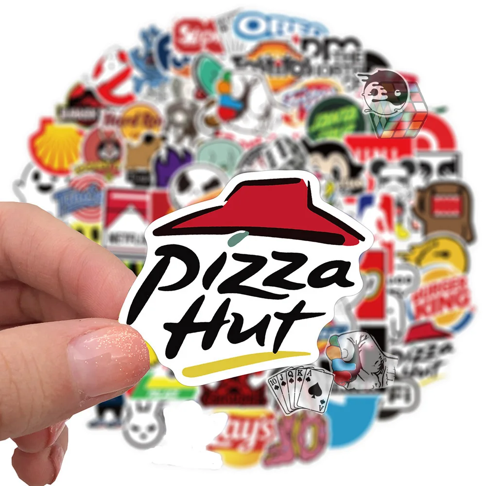 10/30/50/100PCS Cool Fashion Brand Logo Stickers Aesthetic Skateboard Laptop Motorcycle Phone Car Graffiti Sticker Decal Kid Toy