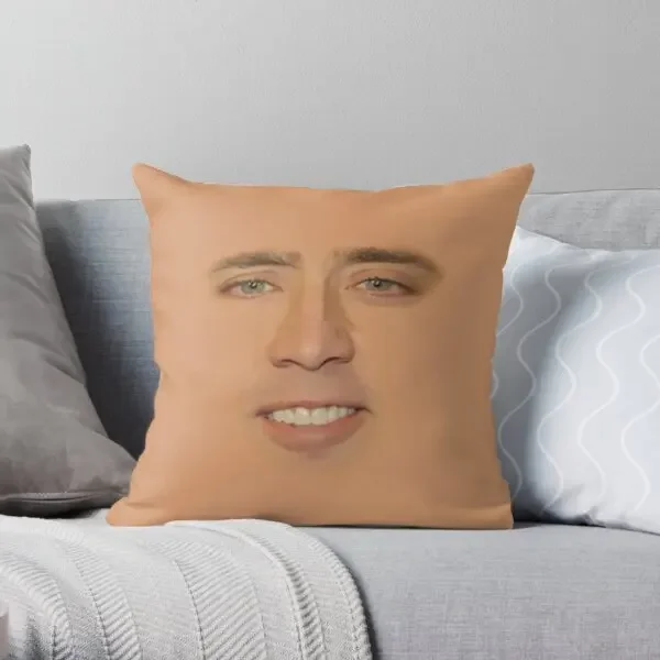 

Nicolas Cage Full Face Printing Throw Pillow Cover Waist Hotel Office Comfort Home Throw Decor Bed Pillows not include One Side