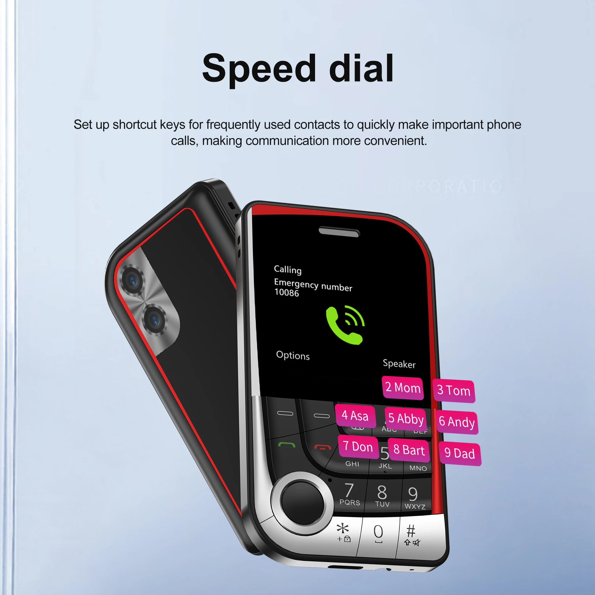SERVO V10 Card Phone 2.01" Display 2G GSM Dual SIM Standby MP3/MP4 Magic Voice Speed Dial Torch Button Small Cellular Telephones 5