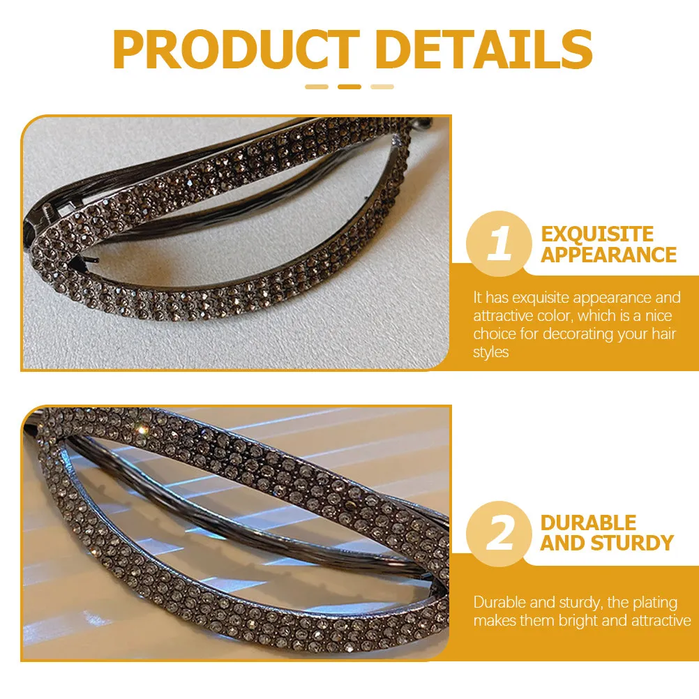 여성용 아크형 헤어 클로 클립, 패션 백 헤어 홀더, 엉킴 방지 스타일링 도구 (목욕, 메이크업, 세안, 파티, 행사용)