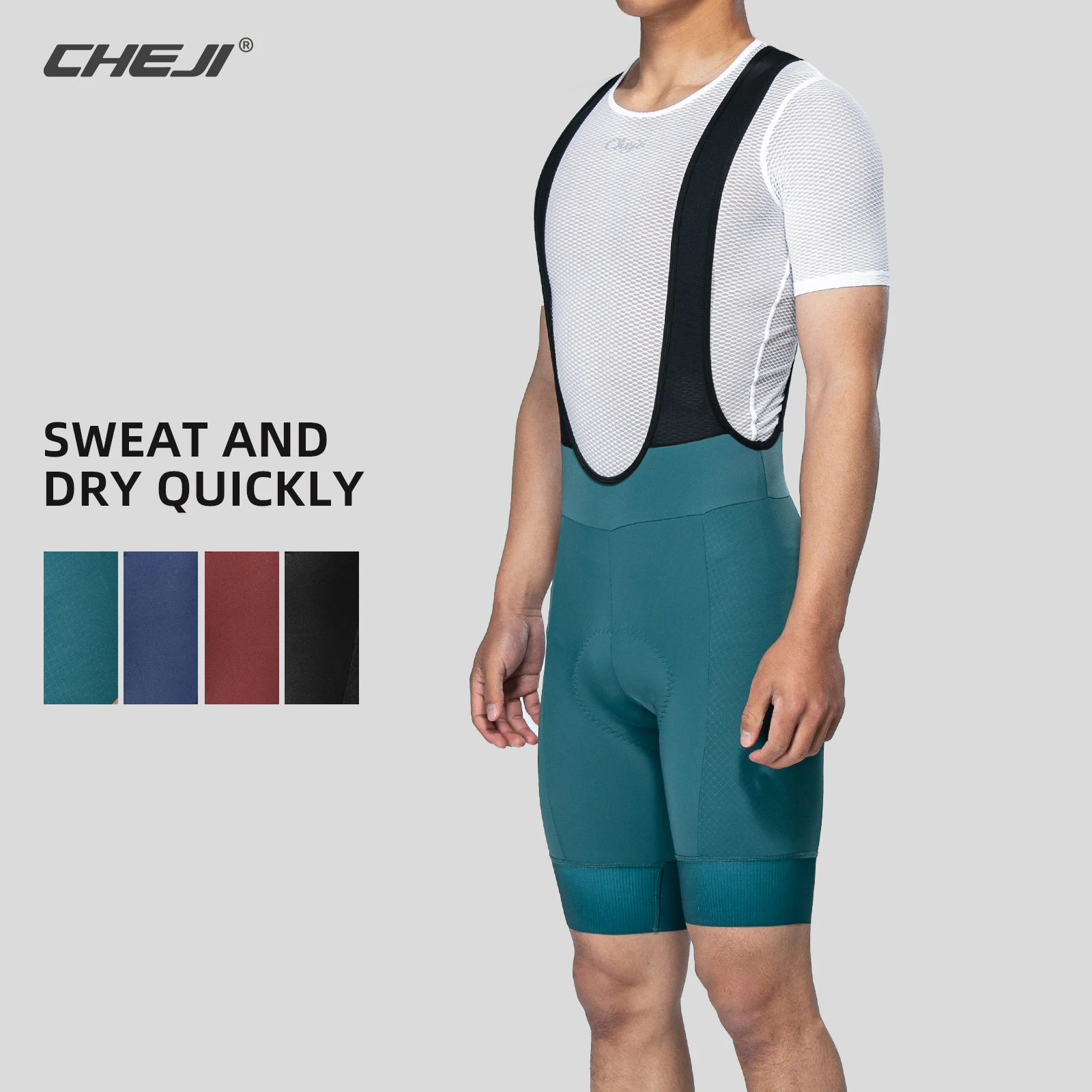 Cycling Tights CHEJI Cycling Bib Shorts Men Women Sport Bike Pants Spandex