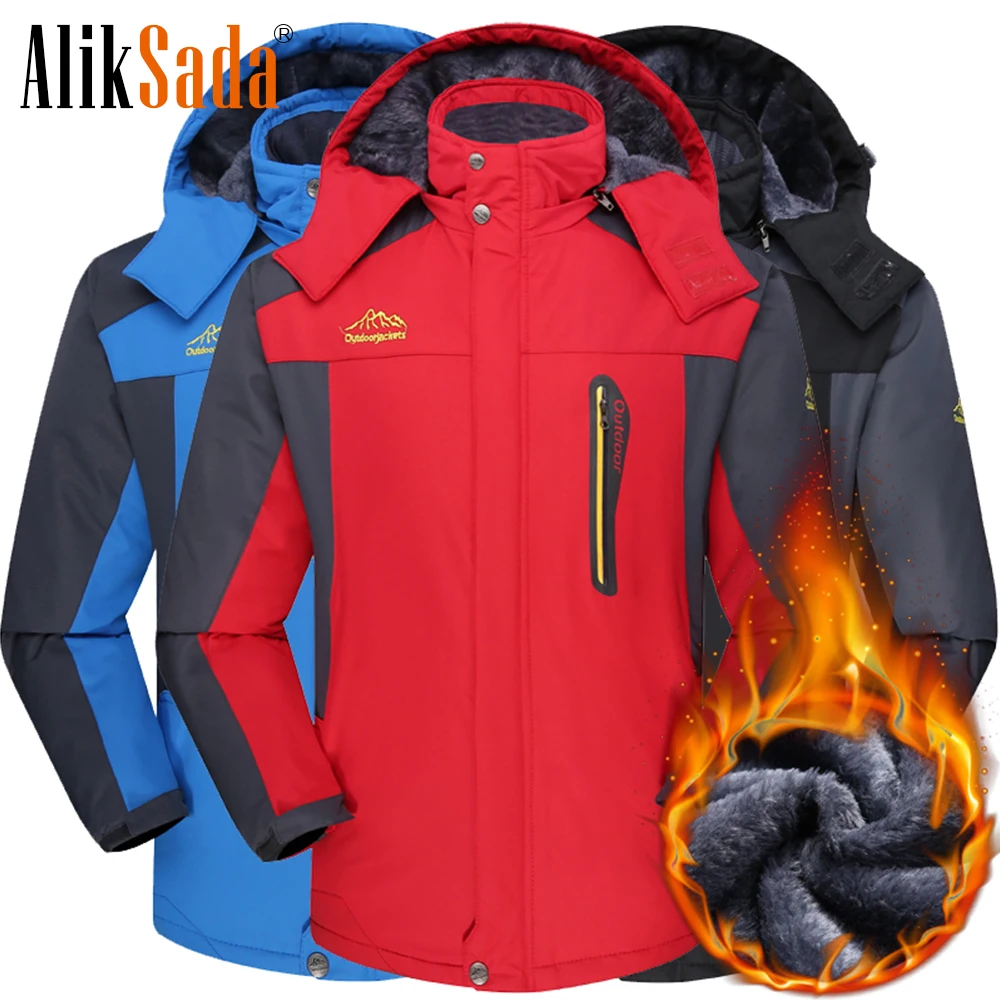 

9Xl Men Winter Fleece Thickened Large Size Parka Fashion Casual Warm Hooded Parka Men Windproof Waterproof Hooded Jacket Men