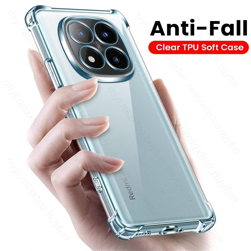 Redmy Note14Pro 5G 4G Case Transparent Crystal TPU Soft Back Cover For Redmi Note14 Pro Note 14 Pro+ 5G Clear Shockproof Coque